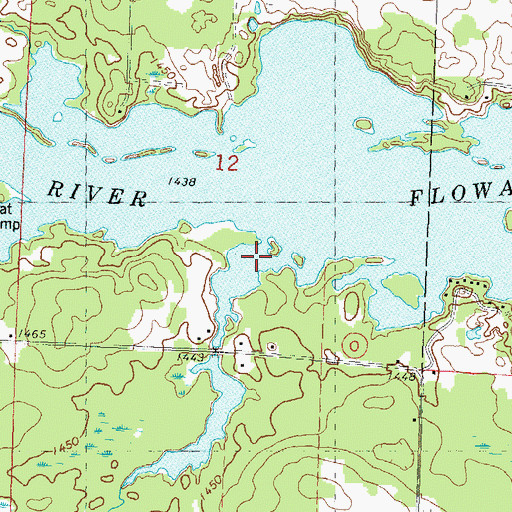 Topographic Map of Coffee Creek, WI