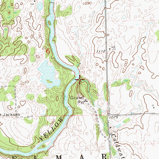 Topographic Map of Coldwater Creek, WI