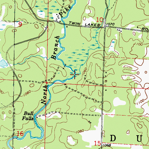Topographic Map of Cole Creek, WI