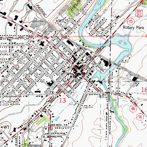 Topographic Map of Columbus, WI