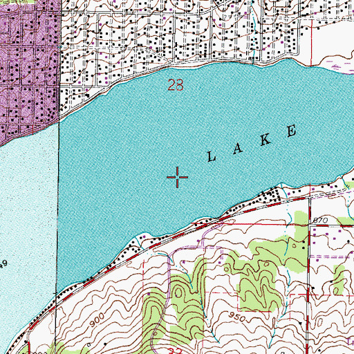 Topographic Map of Lake Como, WI