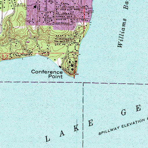 Topographic Map of Conference Point, WI