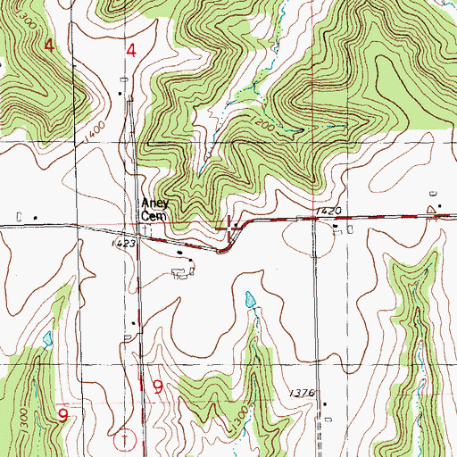 Topographic Map of Congar School, WI