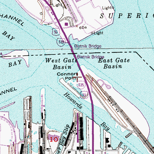Topographic Map of Connors Point, WI