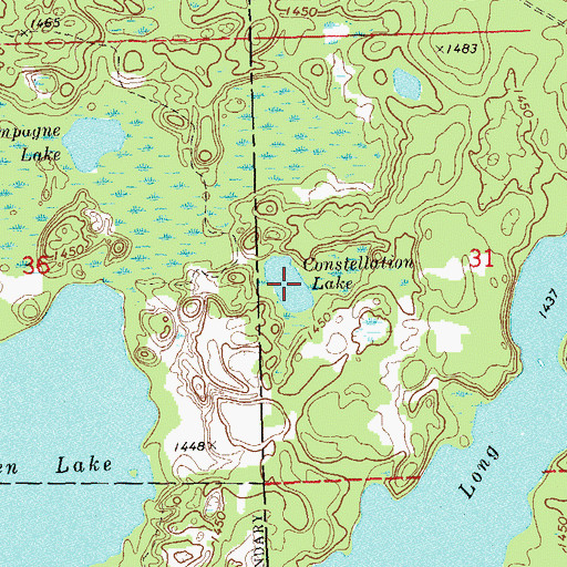 Topographic Map of Constellation Lake, WI