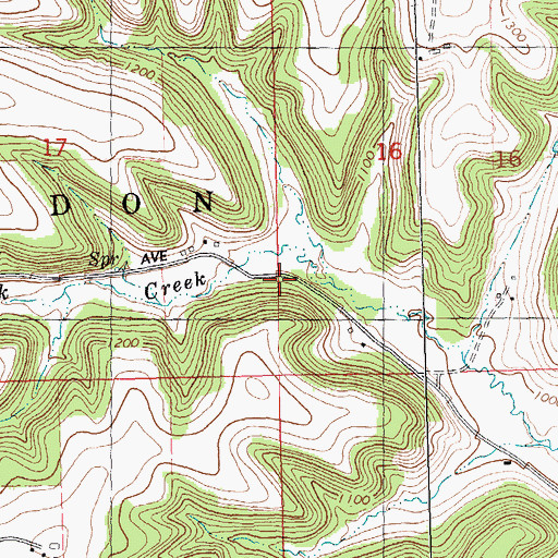 Topographic Map of Cook Valley School, WI