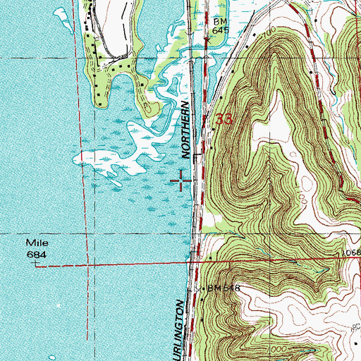 Topographic Map of Coon Creek, WI