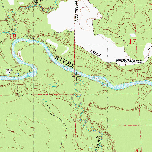 Topographic Map of Coon Fork Creek, WI