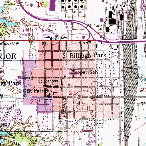 Topographic Map of Cooper Elementary School, WI