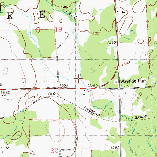 Topographic Map of Copper Creek, WI