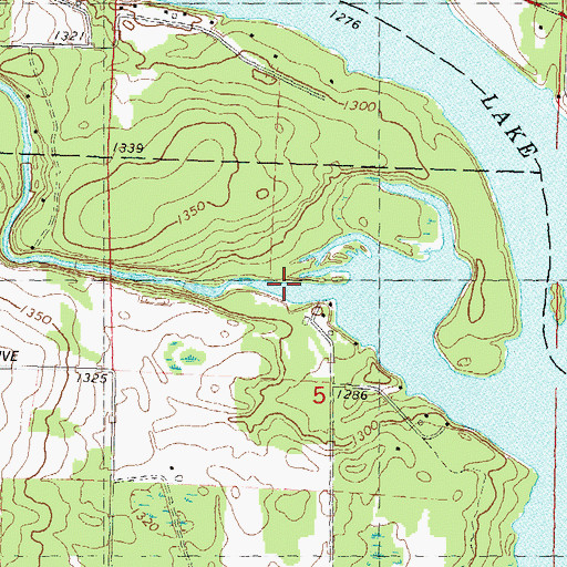 Topographic Map of Copper River, WI