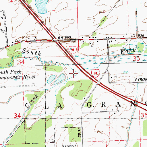 Topographic Map of Council Creek, WI