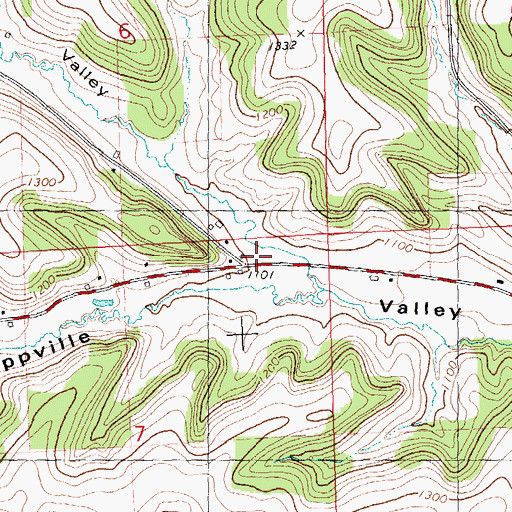 Topographic Map of Cox Valley, WI
