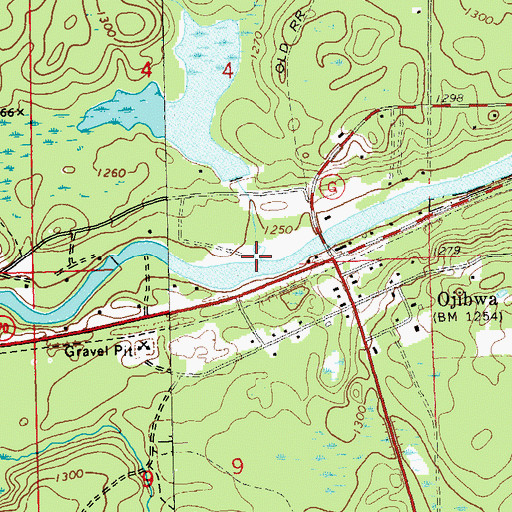 Topographic Map of Crazy Horse Creek, WI