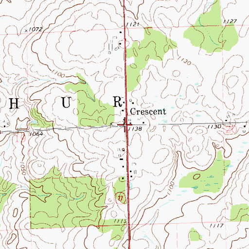 Topographic Map of Crescent, WI