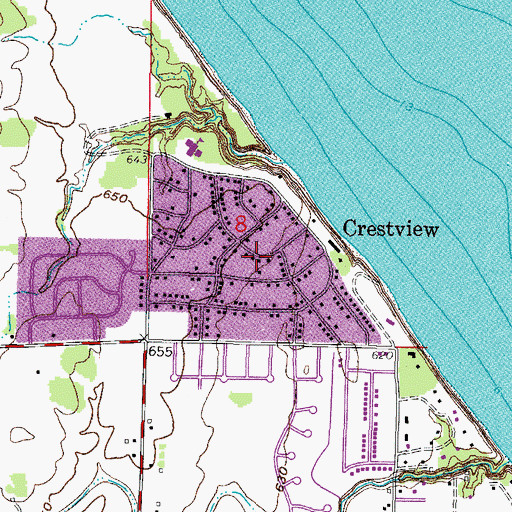 Topographic Map of Crestview, WI