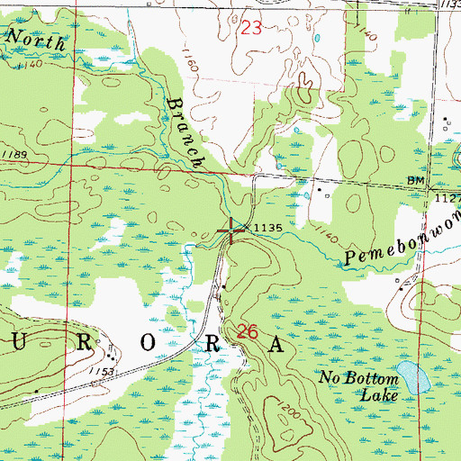 Topographic Map of Crossett Creek, WI