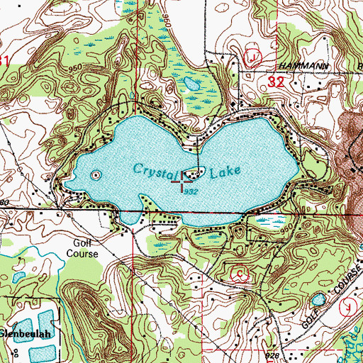 Topographic Map of Crystal Lake, WI