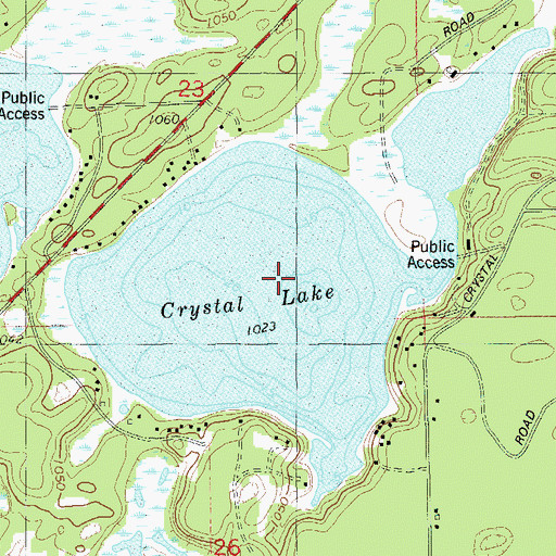 Topographic Map of Crystal Lake, WI
