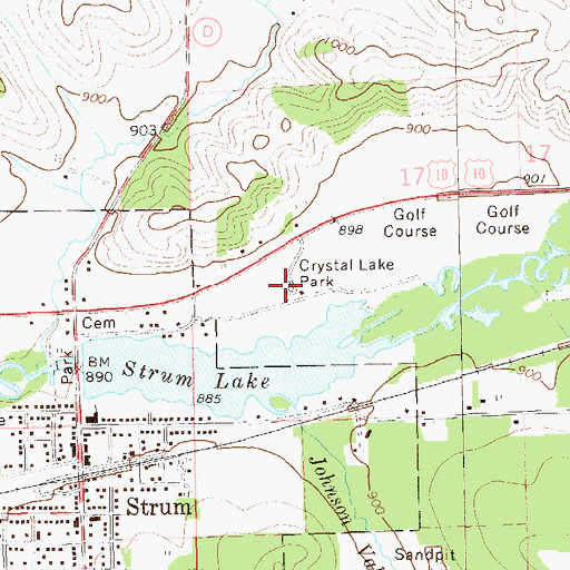 Topographic Map of Crystal Lake Park, WI