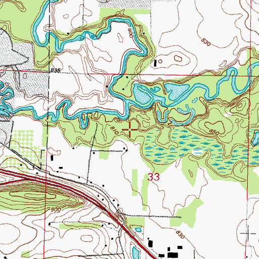 Topographic Map of Crystal River, WI