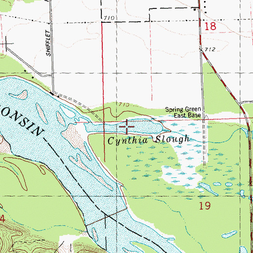 Topographic Map of Cynthia Slough, WI
