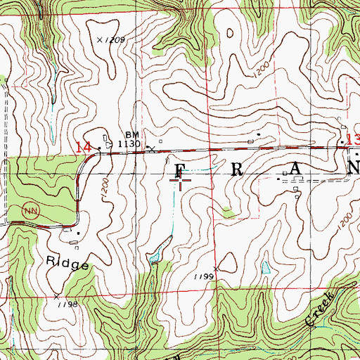 Topographic Map of Dach Ridge, WI