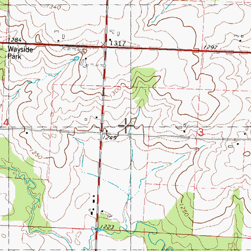 Topographic Map of Daisy Dell School, WI