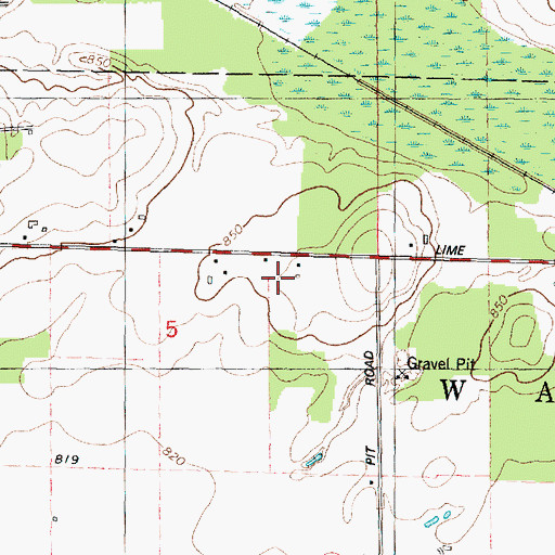 Topographic Map of Dallman School, WI