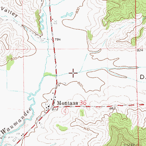 Topographic Map of Danuser Valley, WI