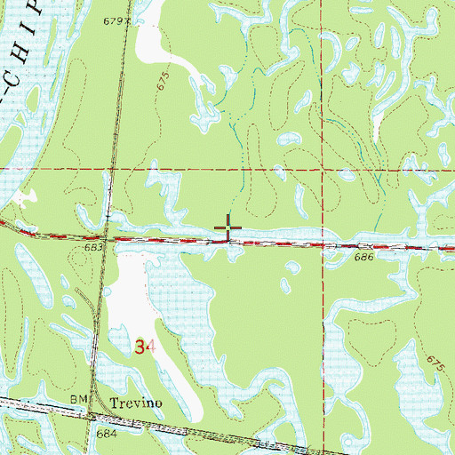 Topographic Map of Dark Slough, WI