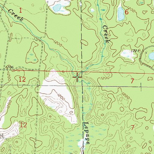 Topographic Map of Deadman Creek, WI