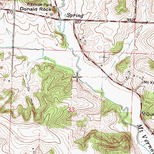 Topographic Map of Deer Creek, WI