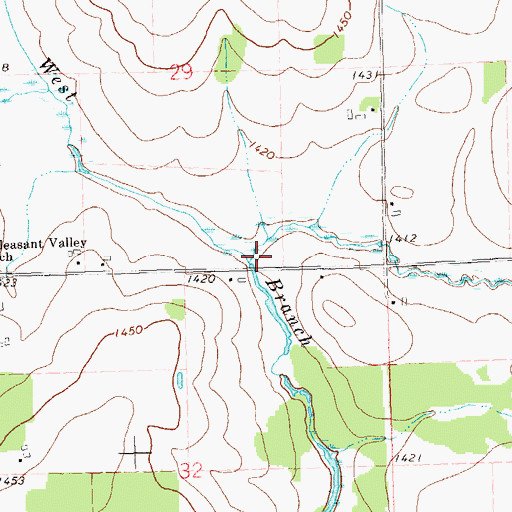 Topographic Map of Deer Creek, WI