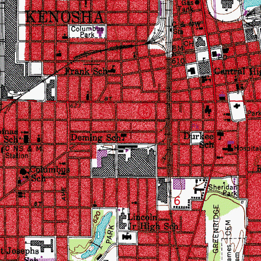 Topographic Map of Demming Instructional Center, WI