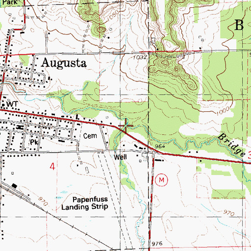 Topographic Map of Diamond Valley Creek, WI