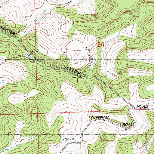 Topographic Map of Dickinson School, WI