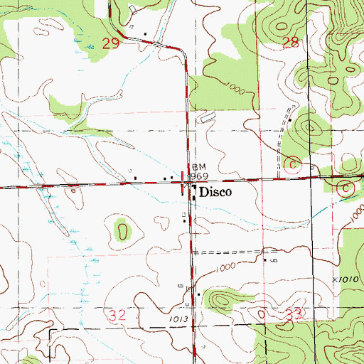 Topographic Map of Disco, WI