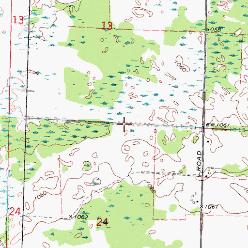 Topographic Map of Ditch Number Ten, WI