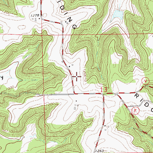 Topographic Map of Dividing Ridge, WI
