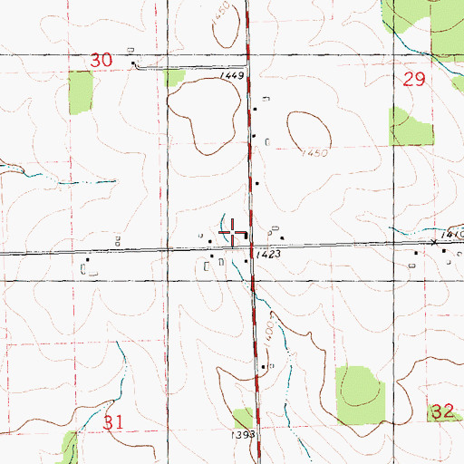 Topographic Map of Dixon School, WI