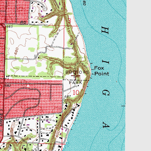 Topographic Map of Doctors Park, WI