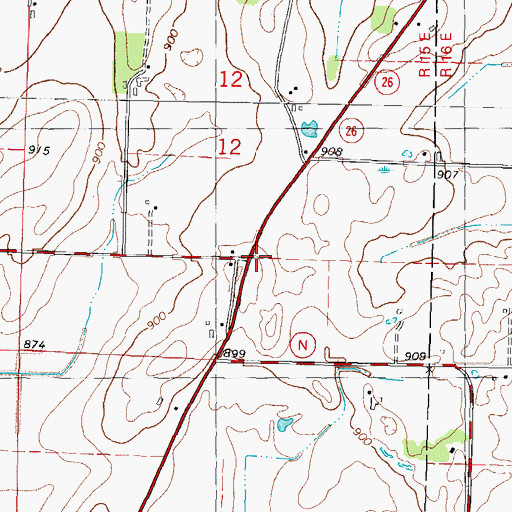 Topographic Map of Dodd School, WI