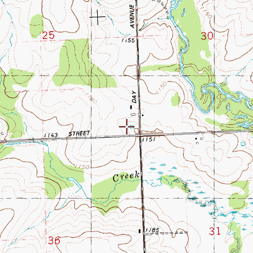 Topographic Map of Dodge School, WI