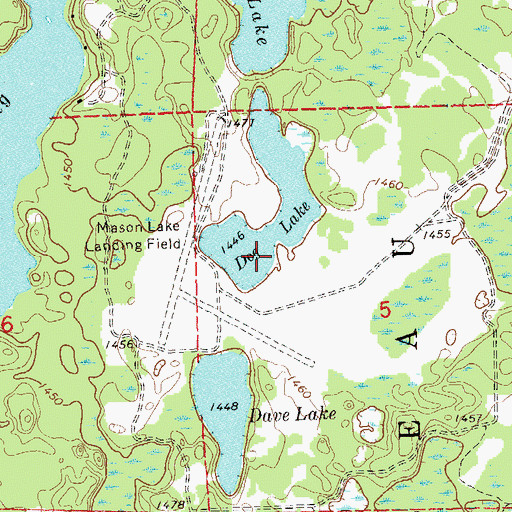 Topographic Map of Dog Lake, WI