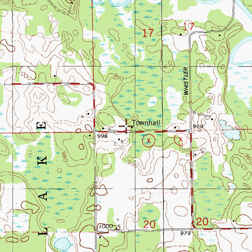 Topographic Map of Dongola School, WI