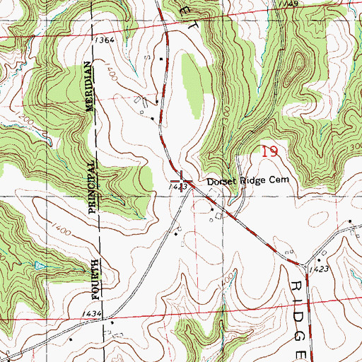 Topographic Map of Dorset Ridge Church, WI