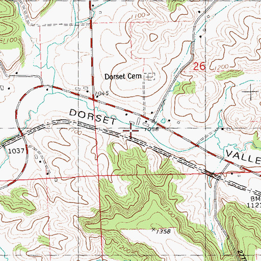 Topographic Map of Dorset Valley School, WI