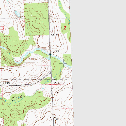 Topographic Map of Drewek Creek, WI