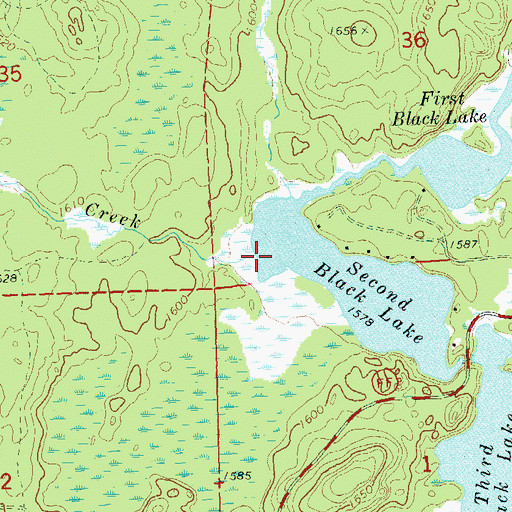 Topographic Map of Drinkwine Creek, WI